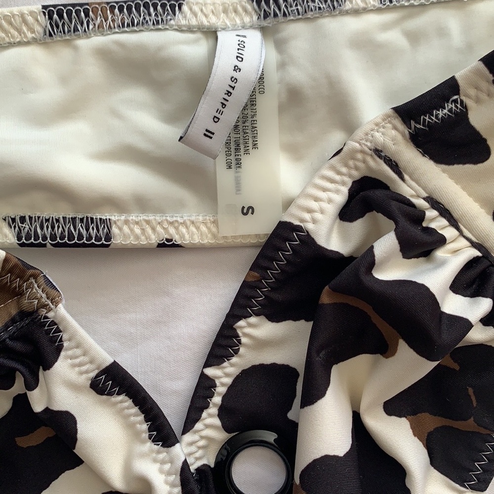 Solid And Striped Leopard Print Bikini - image 5
